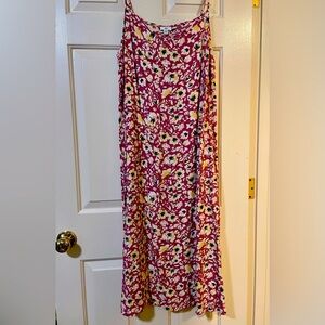 Lavender Floral Maxi Sundress Sz 1X NWT